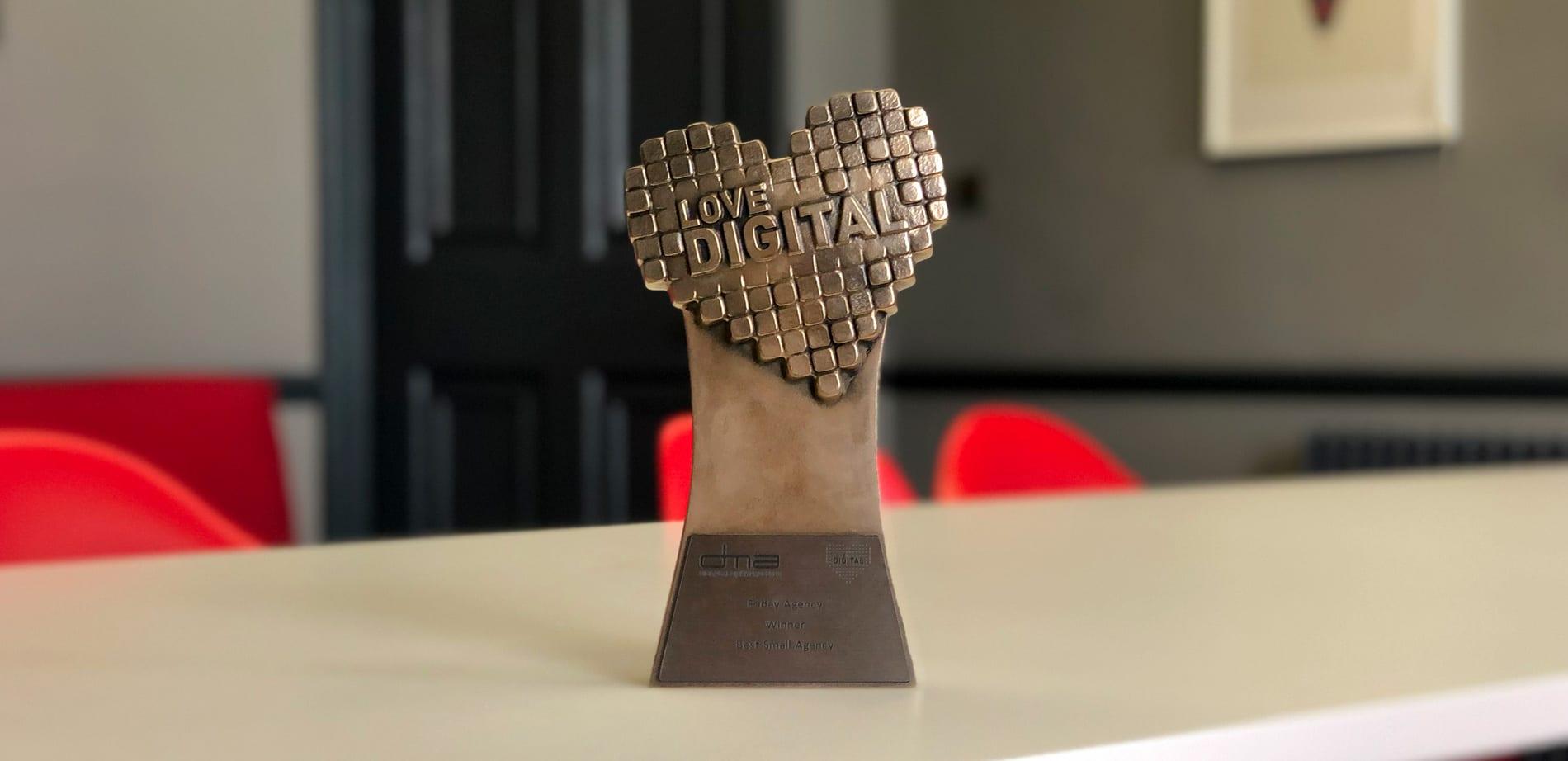 DMA Award on a table