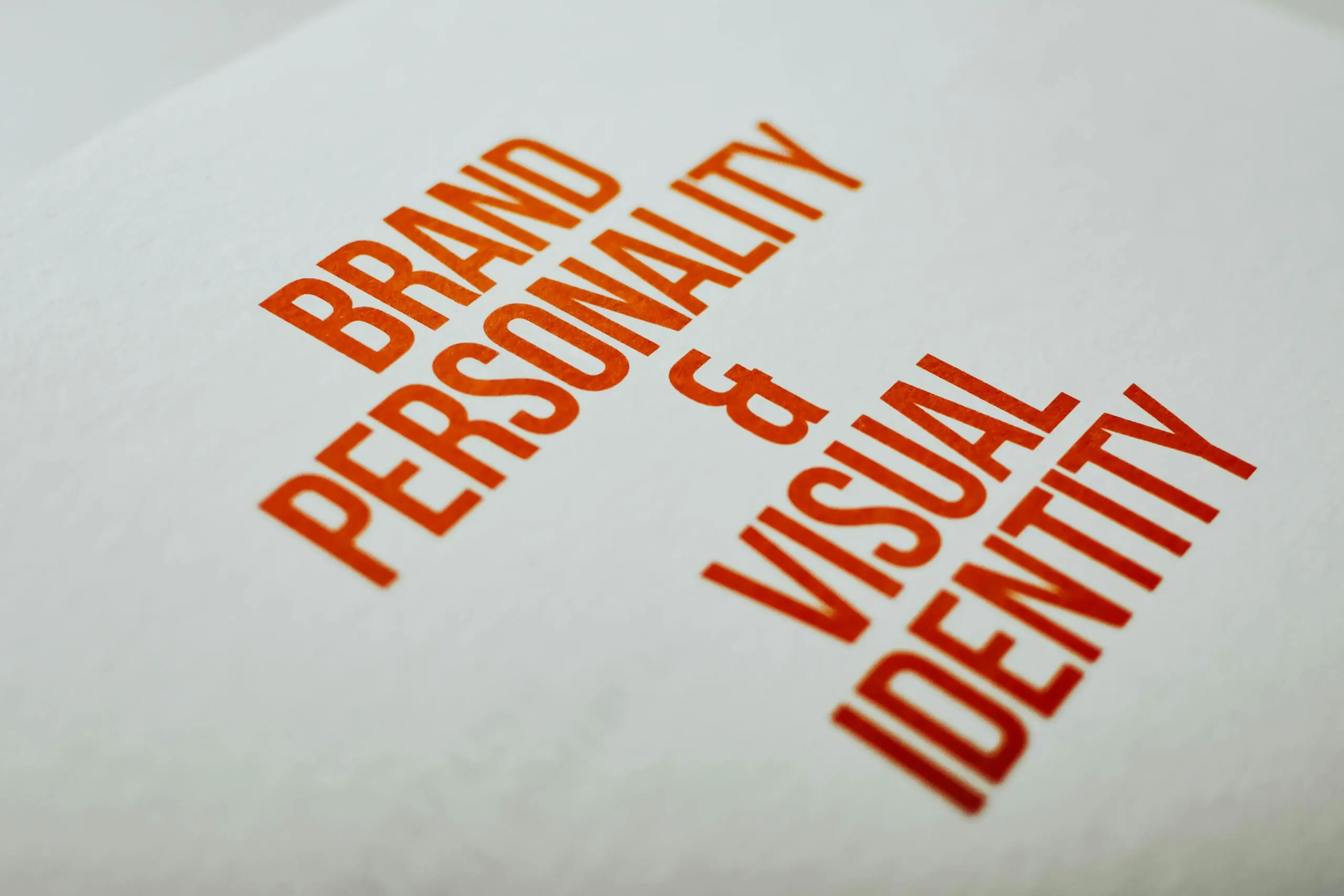 Text in red of Brand Personality and Visual Identity